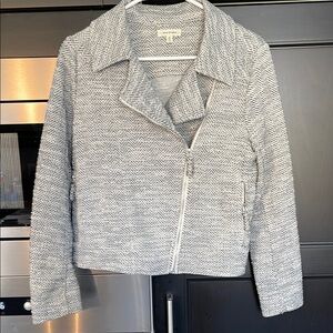 Max Studio Gray Blazer with Asymmetrical Zipper